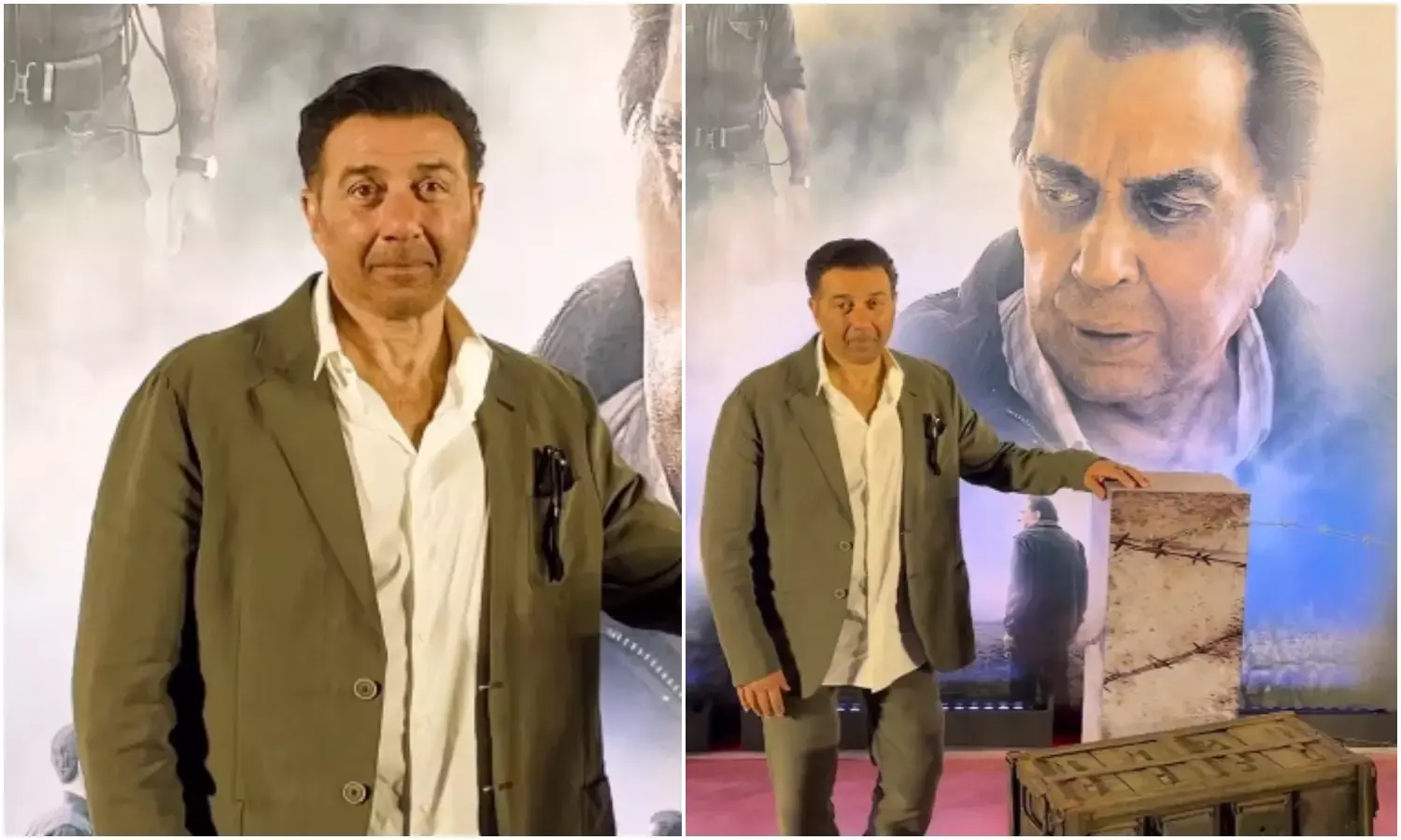 इक्कीस की स्पेशल स्क्रीनिंग में सनी देओल भावुक नजर आए।