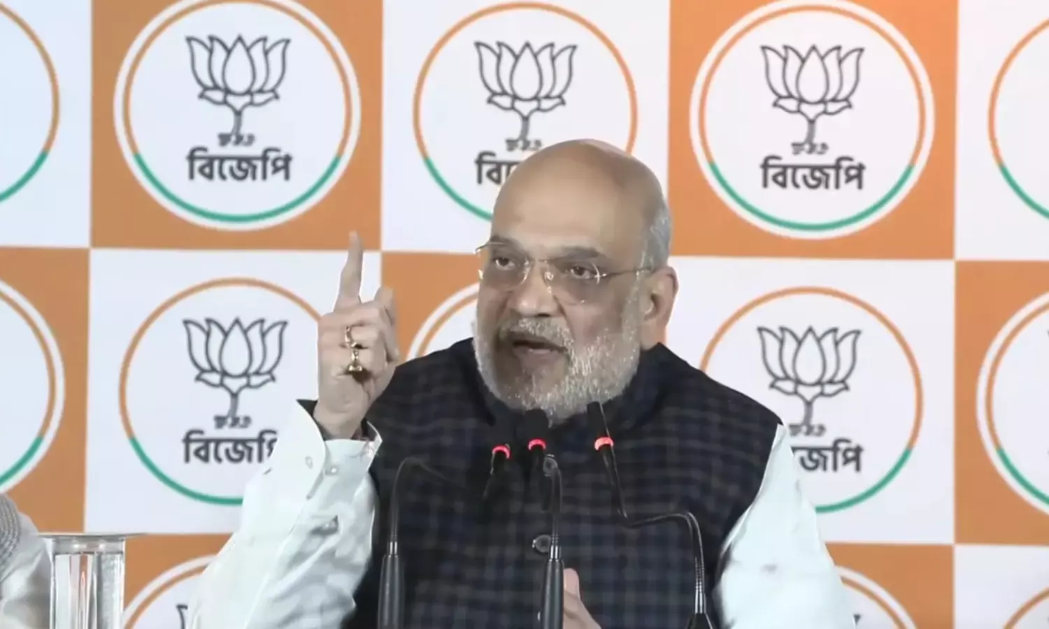 Amit Shah press conference Bengal Elections 2026 attacks on Mamata Banerjee Government