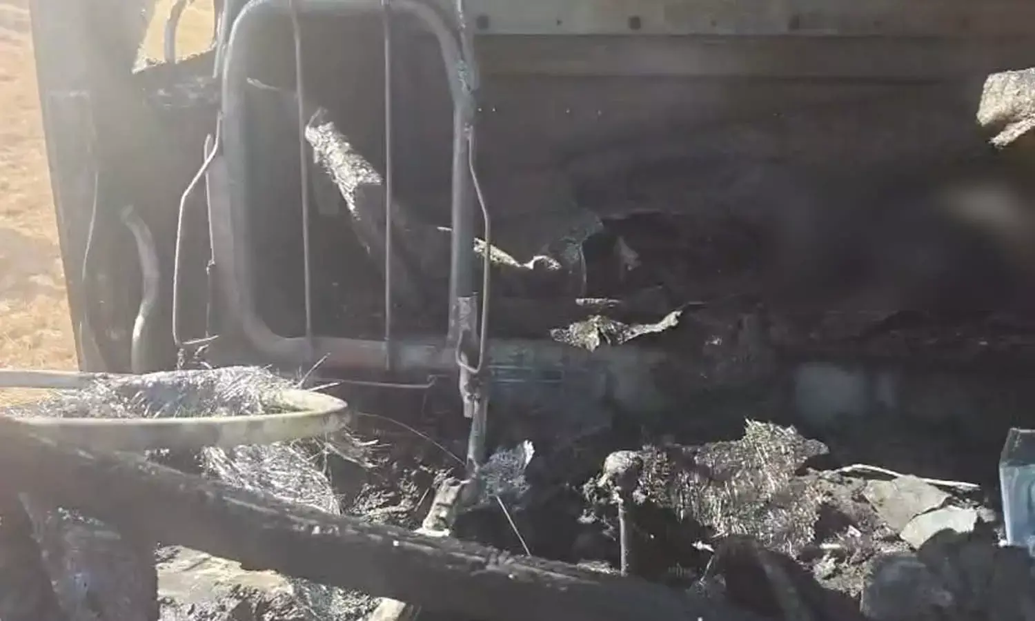 Bilaspur trailer fire