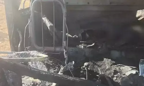 Bilaspur trailer fire