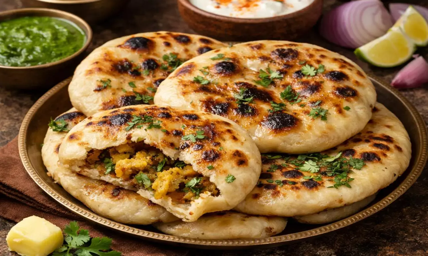 how to make aloo kulcha recipe at home