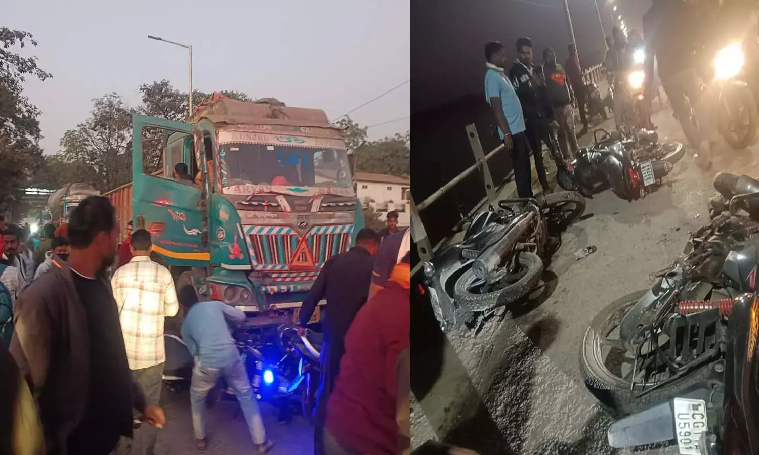 शबरी पुल पर बेकाबू ट्रक ने मचाई दहशत: भारी भीड़ की ओर तेजी से दौड़ता आ रहा था ट्रक, दर्जनों बाइक सवारों ने भागकर बचाई जान शबरी पुल पर बेकाबू ट्रक ने मचाई दहशत: भारी भीड़ की ओर तेजी से दौड़ता आ रहा था ट्रक, दर्जनों बाइक सवारों ने भागकर बचाई जान