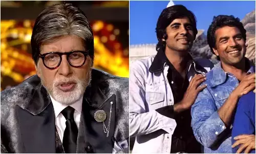 केबीसी में अमिताभ बच्चन ने दिवंगत अभिनेता धर्मेंद्र को याद किया।