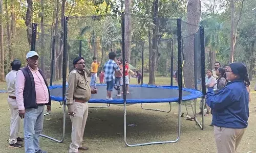 नए साल पर खुला एडवेंचर पार्क : पर्यटकों ने उठाया रोमांचकारी स्पोर्ट्स का मजा, लगी भीड़