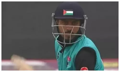 Furqhan bhat Palestinian Flag on Helmet In Jammu Kashmir