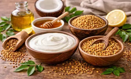 hair care tips with curd and fenugreek