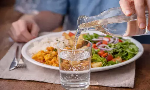 water taking immediately after meal