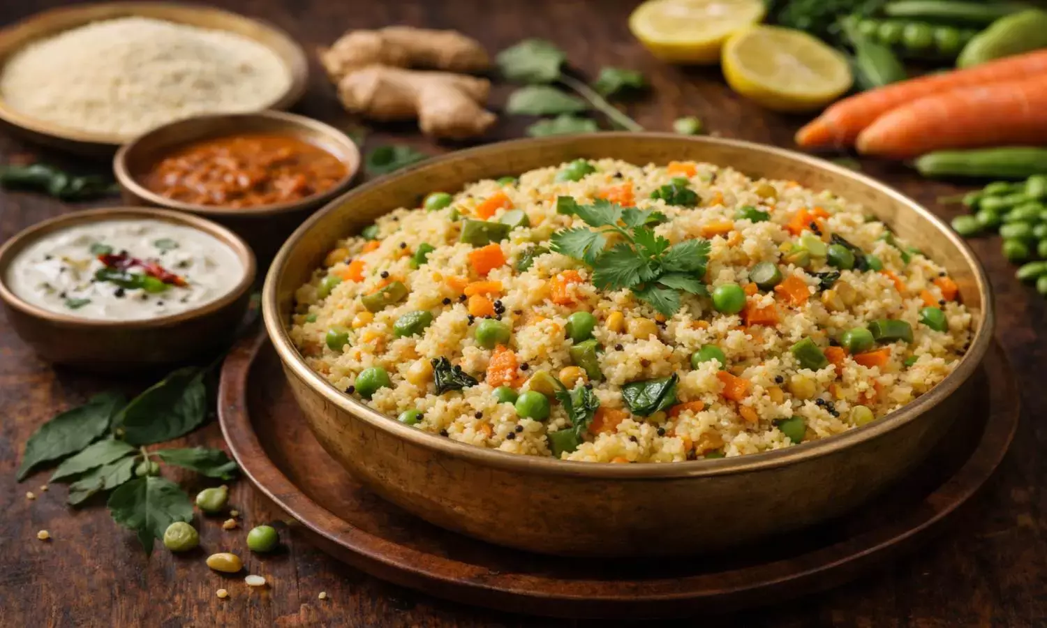 how to make vegetable upma recipe at home