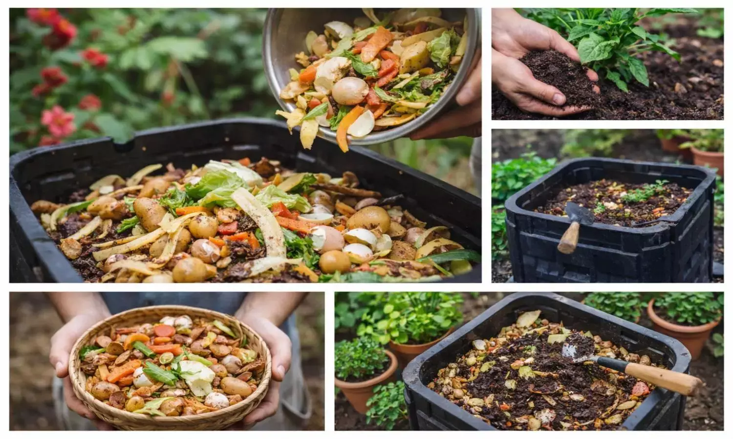 Vegetable waste composting at home