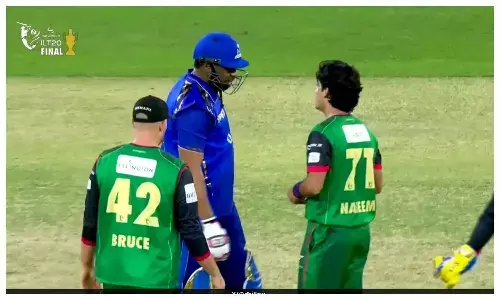 Kieron Pollard Naseem shah fight