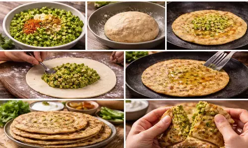 how to make matar paratha at home