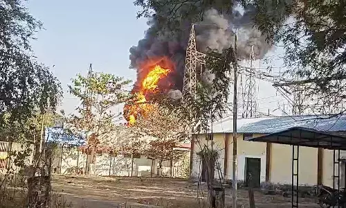 विद्युत सब स्टेशन में भीषण आग