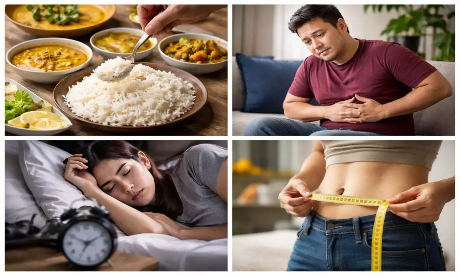 eating rice at night side effects