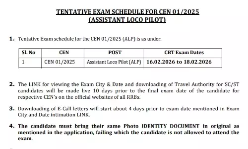 RRB ALP Bharti 2025 Exam Dates OUT