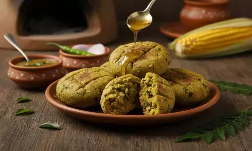 how to make methi corn flour bati recipe