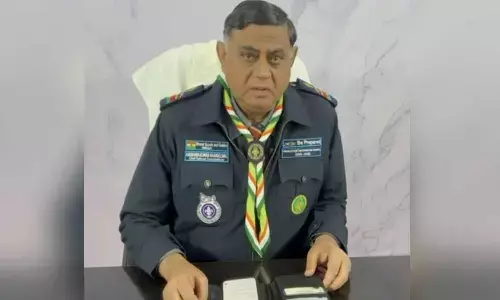 जंबूरी का निरीक्षण करने पहुंचे मुख्य राष्ट्रीय कमिश्नर खण्डेलवाल