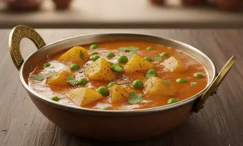 how to make aloo matar sabji at home