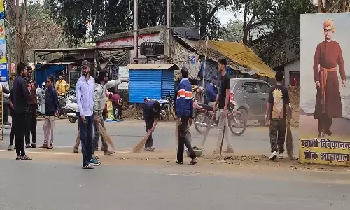 स्वामी विवेकानंद की 163 वीं जयंती : मिलन संघ आड़ावाल के युवाओं ने चलाया स्वच्छता अभियान, समाज को परंपराओं से जोड़ने का लिया संकल्प
