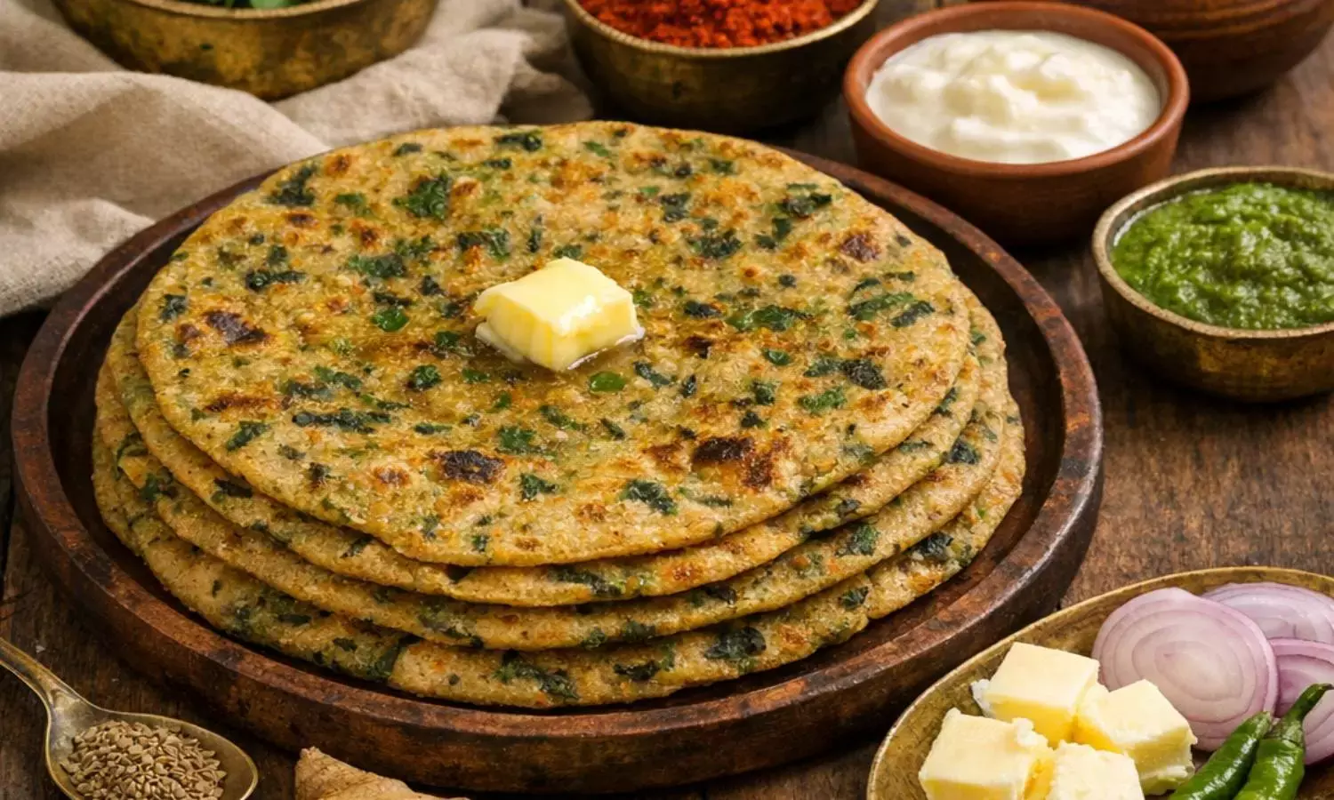Methi paratha recipe