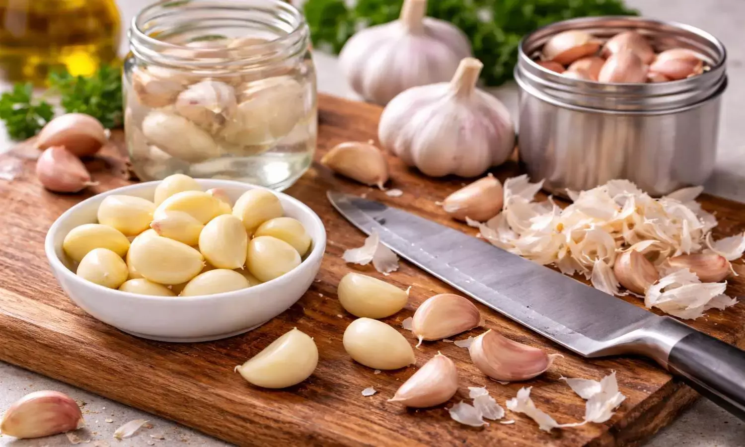 how to peel garlic at home