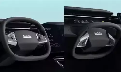 worlds-first-foldable-steering-wheel hide-in-dashboard