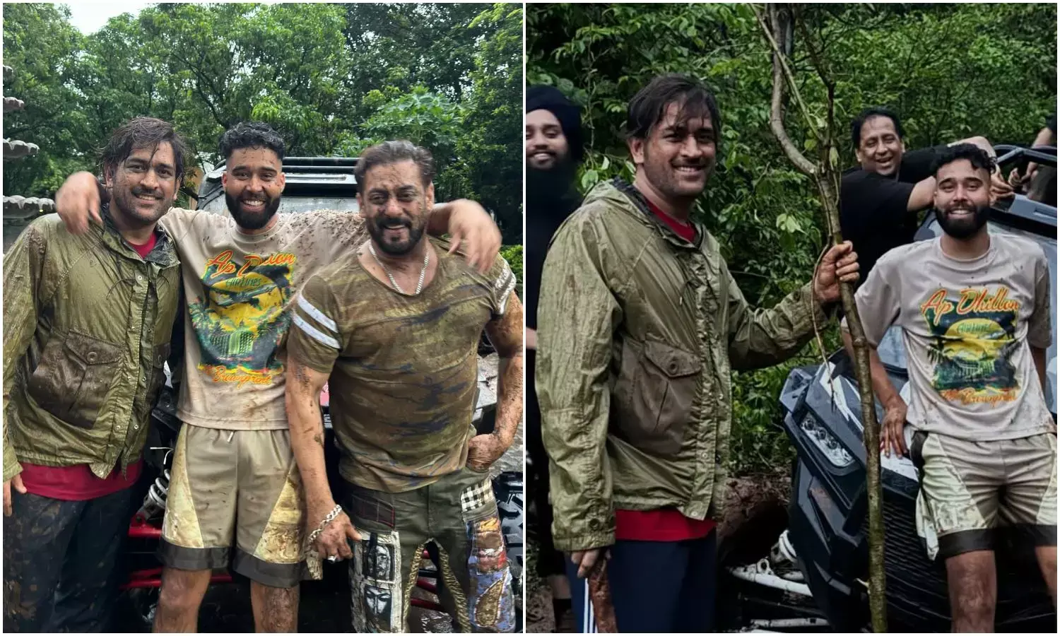 एपी ढिल्लों ने सलमान खान और एमएस धोनी के साथ तस्वीरें शेयर कीं।