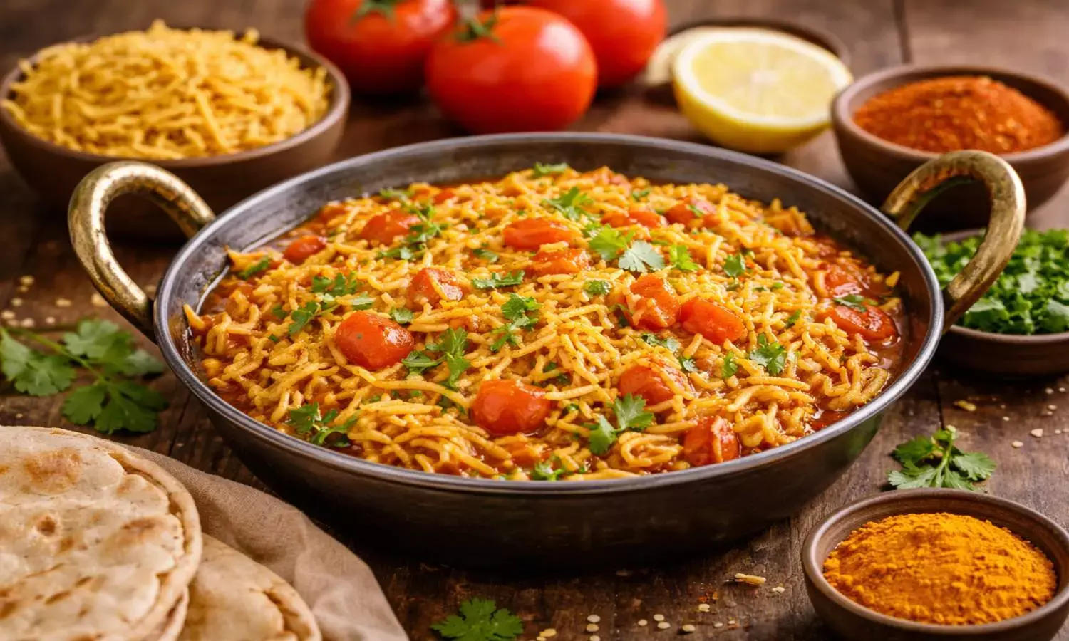 how to make sev tamatar sabji recipe at home