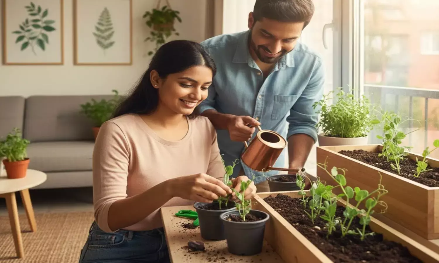 how to plant peas at home