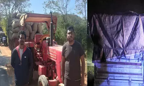 जशपुर पुलिस की बड़ी कार्रवाई : ट्रैक्टर और पिकअप से 123 क्विंटल धान अवैध परिवहन करते पकड़ा