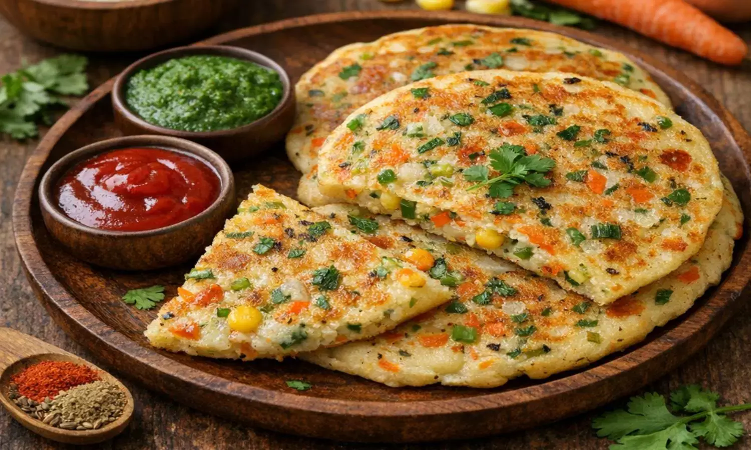 how to make rava vegetable pancake