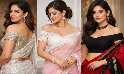 ऑफ-शोल्डर ब्लाउज