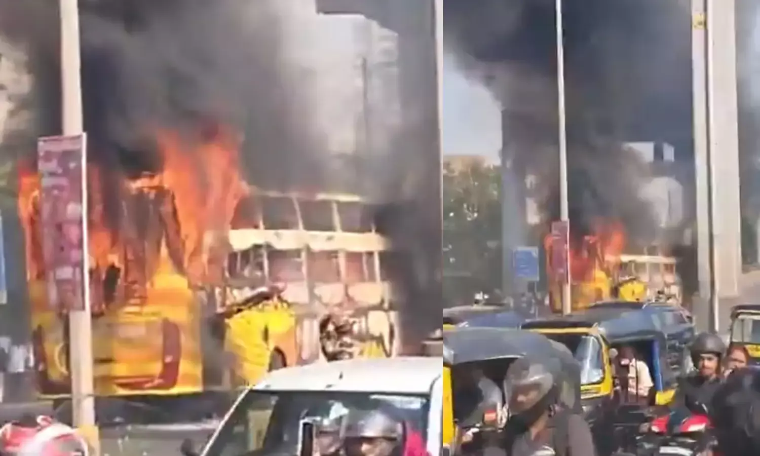 Mumbai Bus Fire News