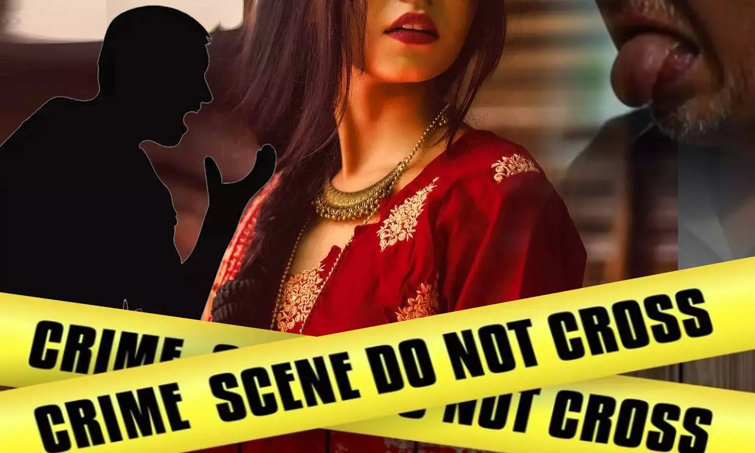 In Ghaziabad a woman cut off her husband tongue with a knife at night