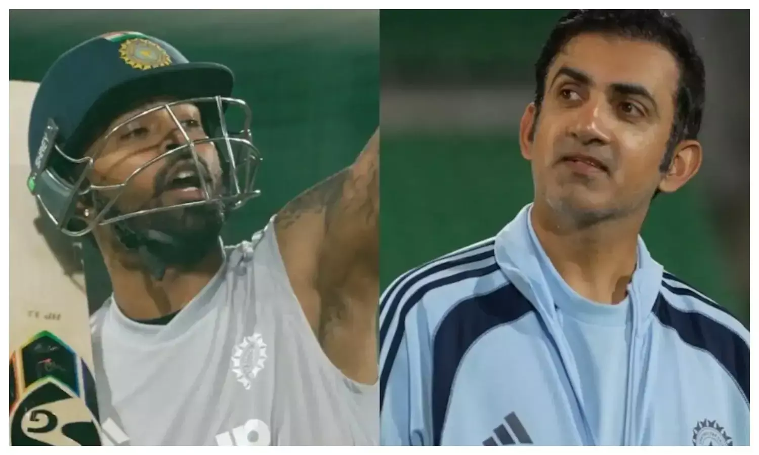 hardik pandya gautam gambhir practice viral video