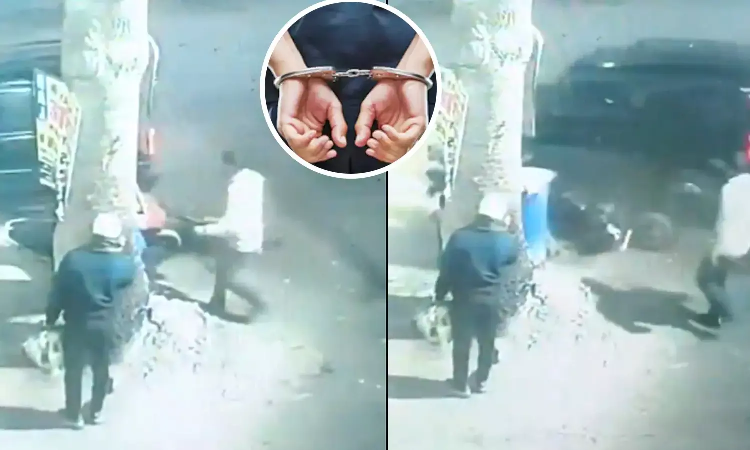 The car driver accused of attempting to kill a delivery driver has been arrested in Gurugram