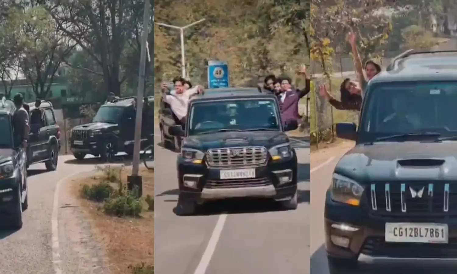 youth car window hanging stunt video