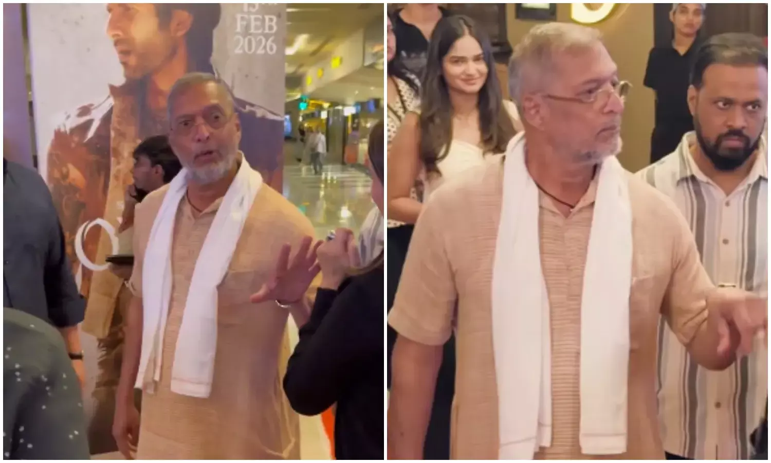 एक घंटे के इंतजार से झल्लाए नाना पाटेकर, ओ रोमियो का ट्रेलर लॉन्च छोड़कर निकले, देखिए Viral Video एक घंटे के इंतजार से झल्लाए नाना पाटेकर, ओ रोमियो का ट्रेलर लॉन्च छोड़कर निकले, देखिए Viral Video