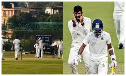 Abhimanyu Easwaran Bizarre Run out