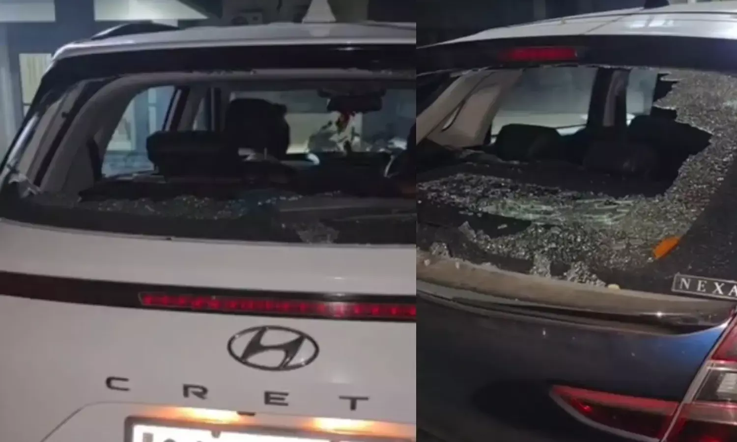 बाइक सवारों ने 500 मीटर में 5 वाहनों के कांच तोड़े, सुरक्षा पर उठे सवाल