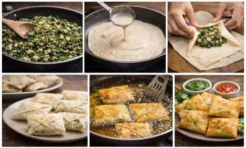 how to make palak paneer lifafa