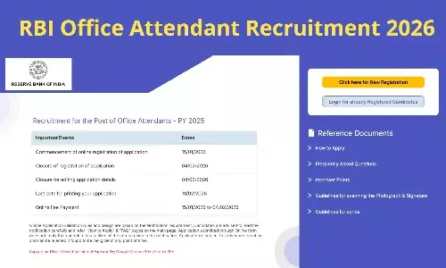 RBI Office Attendant Recruitment 2026 572 Posts Online Apply
