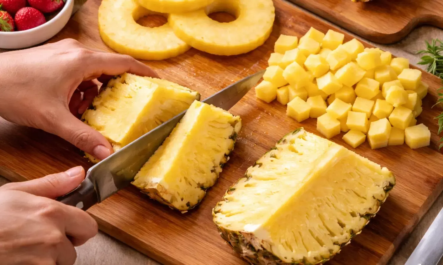 how to peel and cut pineapple