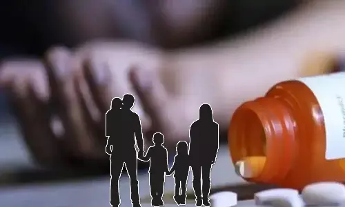 In Greater Noida, a husband and wife consumed poison along with their three children. In Greater Noida, a husband and wife consumed poison along with their three children.