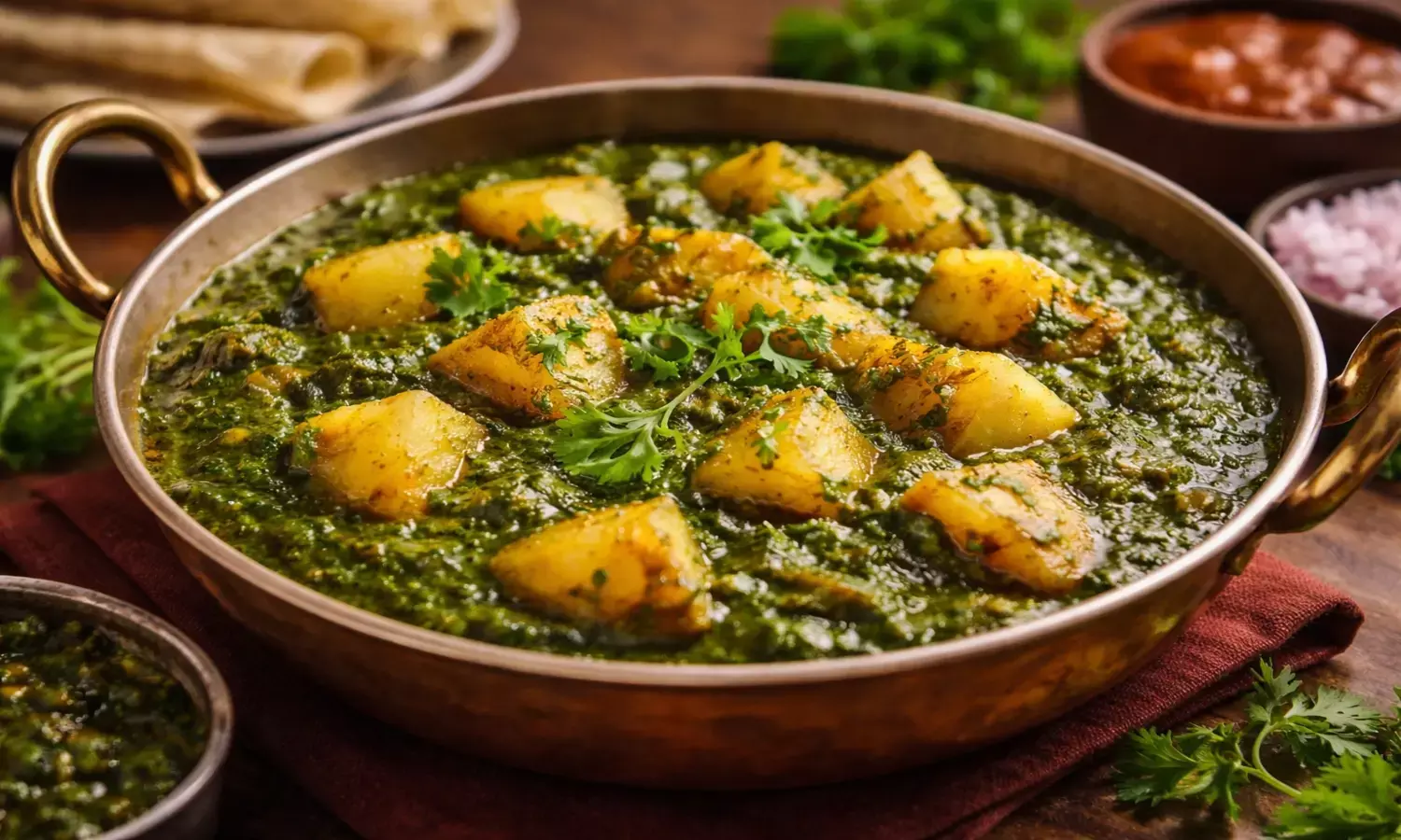 how to make aloo palak sabji recipe at home
