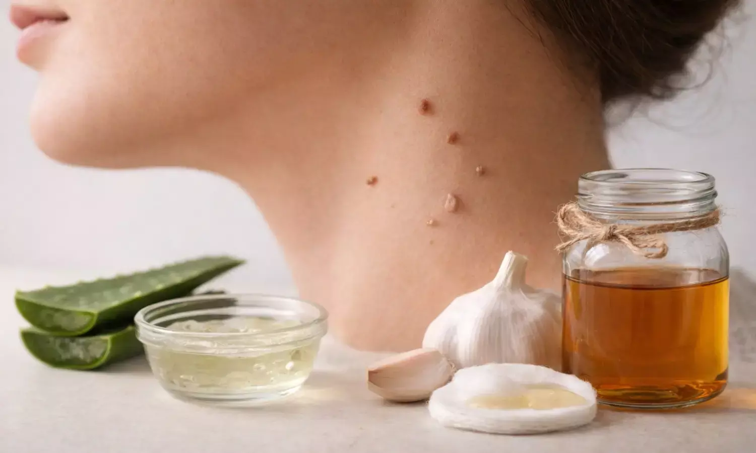neck warts home remedies