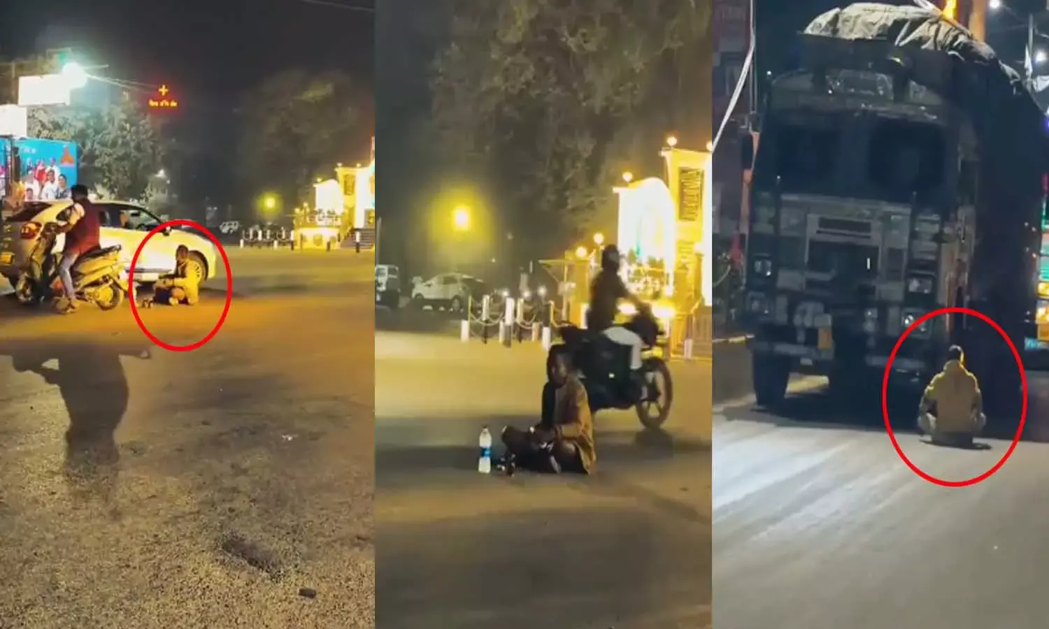 बलौदाबाजार में बीच सड़क पर शराबखोरी