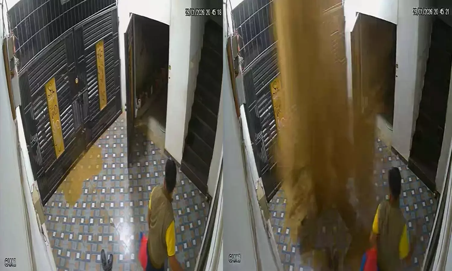 जमीन फाड़कर निकला हाई प्रेशर बोरिंग का पानी : बाल- बाल बची घर के मालिक की जान, देखें Exclusive Video....