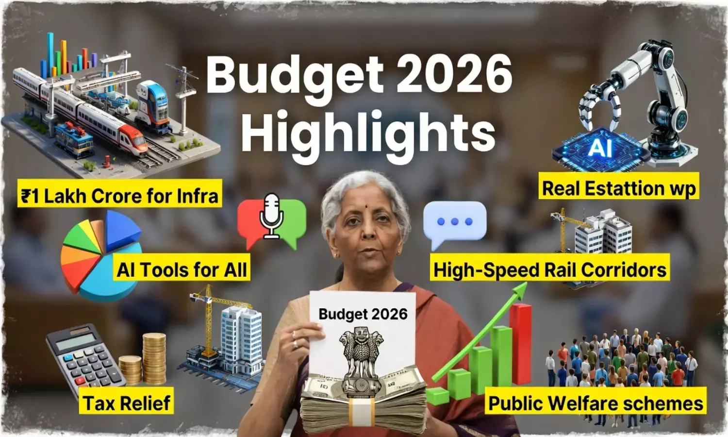 Budget 2026 Highlights nirmala sitharaman key announcements