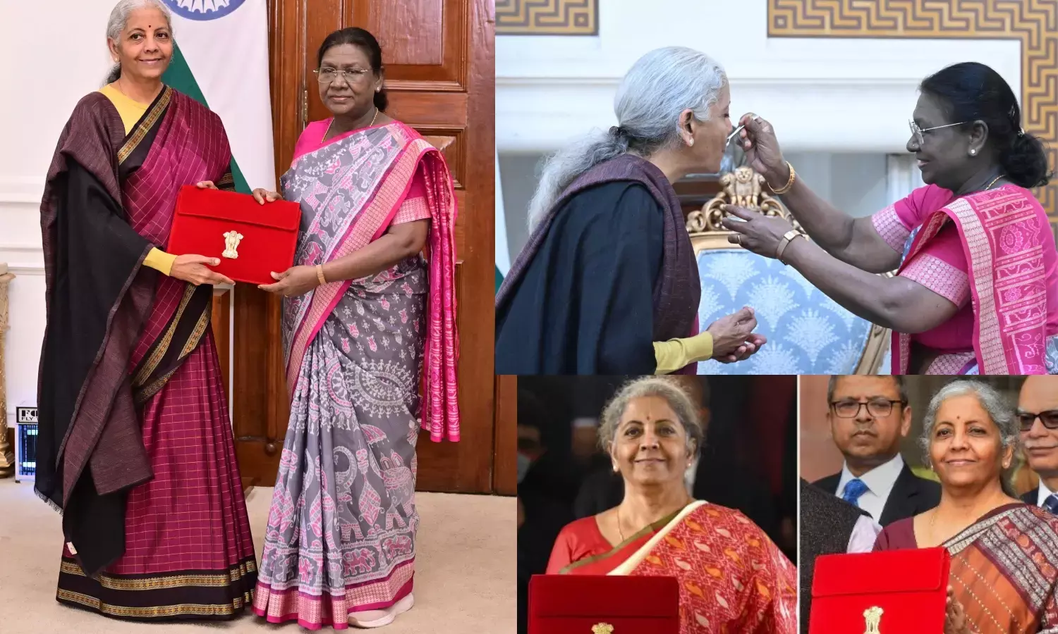 Nirmala Sitharaman saree photo last 9 year Budget 2019-2026