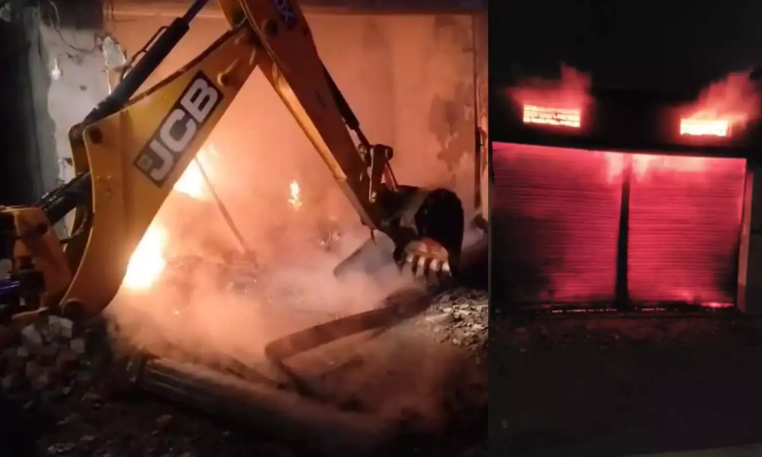 massive fire incident brigade action